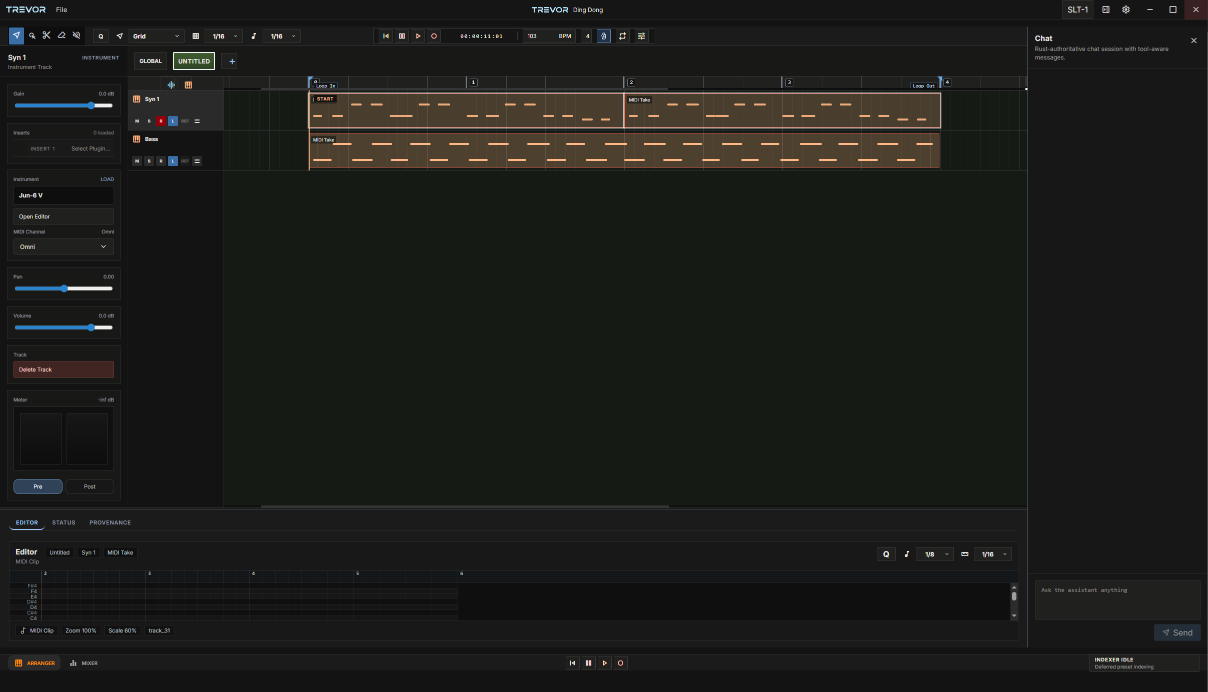 Screenshot der TREVOR App